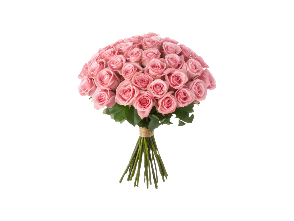 ピンクの薔薇の花束